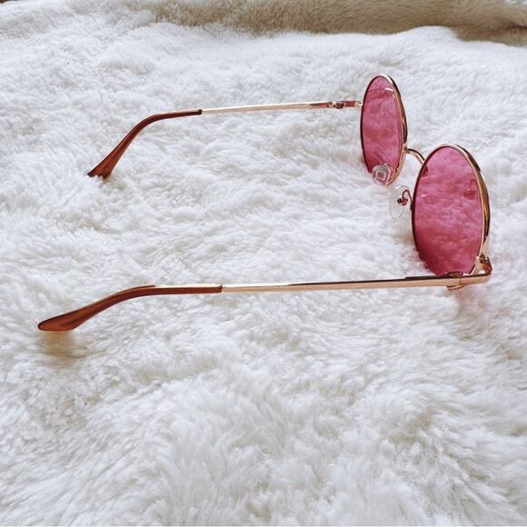 Harper Pink Round Lens Sunglasses - Picture 7 of 10